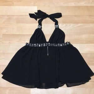 💕 VS Pleated Babydoll Halter Lingerie